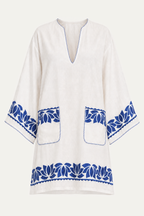 Lotus Mini Dress Blue