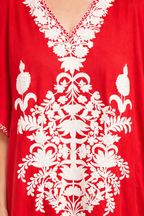 Kashmir Cotton Tunic Red