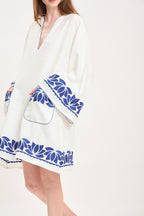 Lotus Mini Dress Blue
