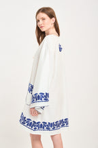 Lotus Mini Dress Blue