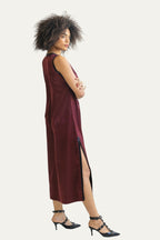 Agadir Burgundy Maxi Dress