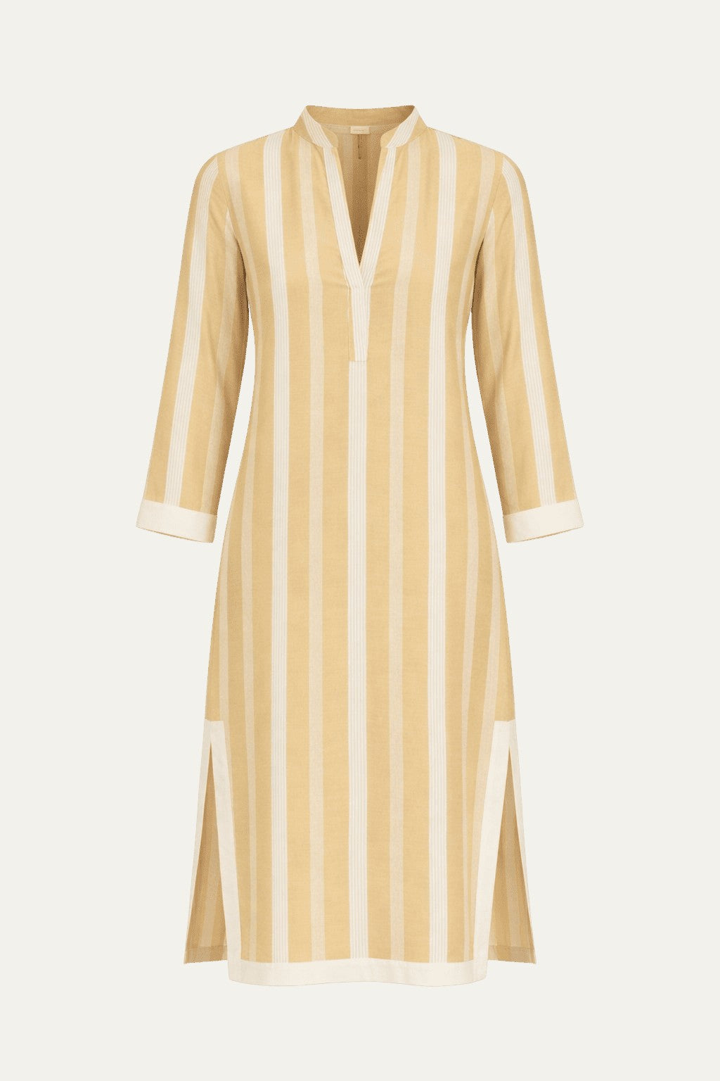 Blue Moon Beige Stripes Maxi Dress