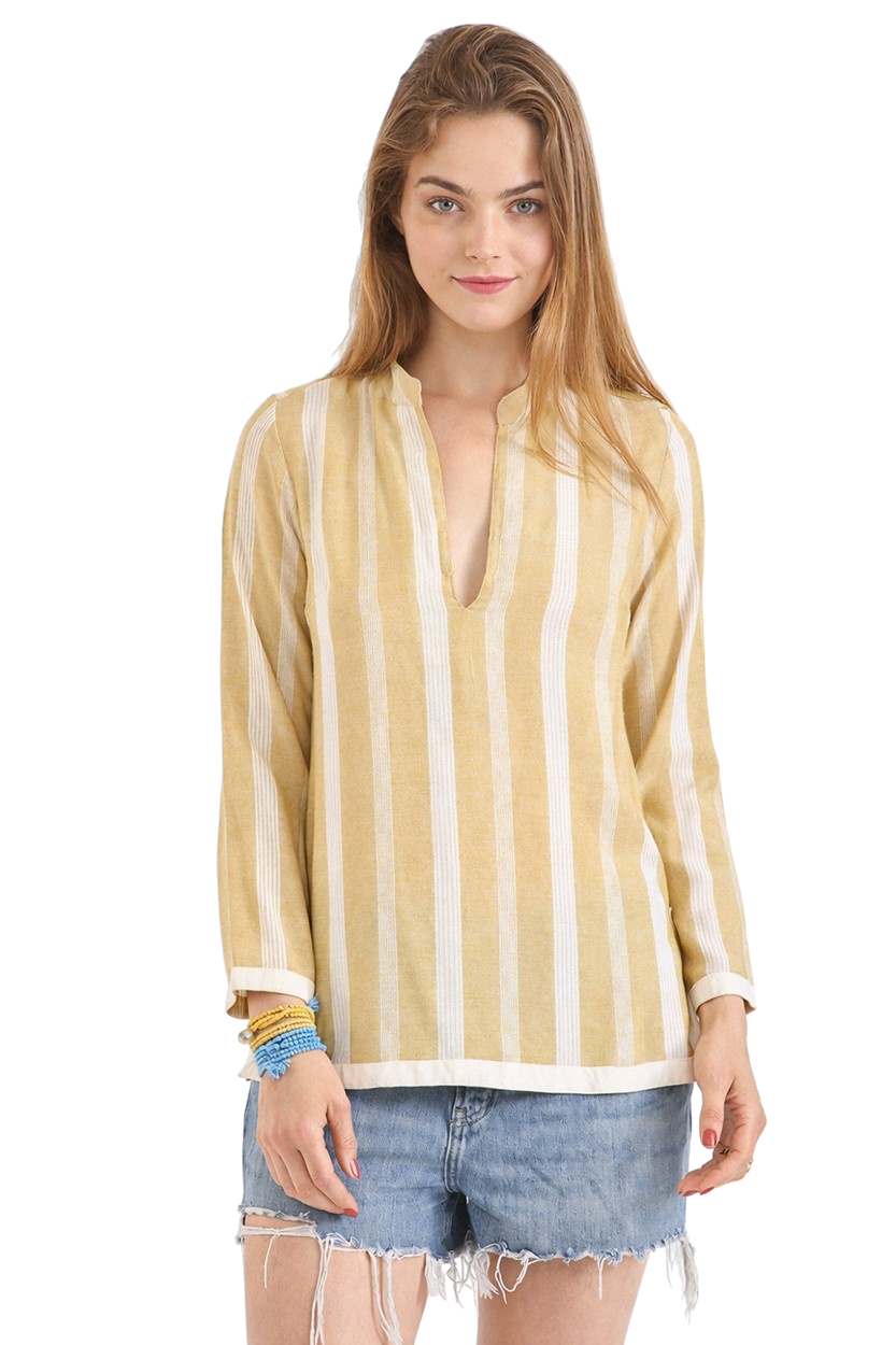 Blue Moon Beige Stripes Shirt