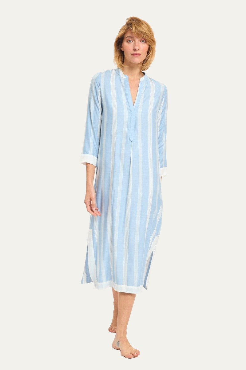Blue Moon Blue Stripes Maxi Dress