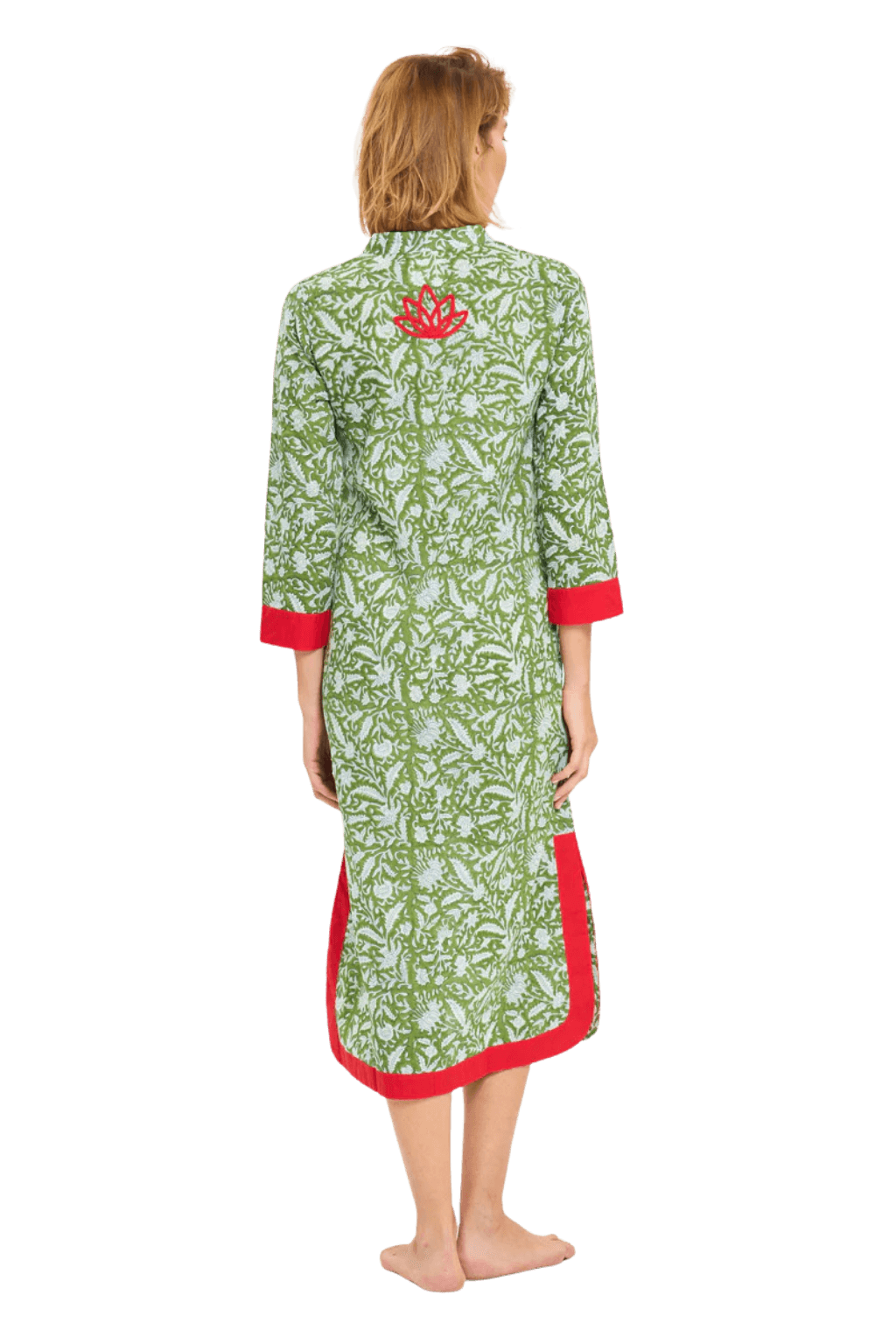 Blue Moon Maxi Green Leaf Dress