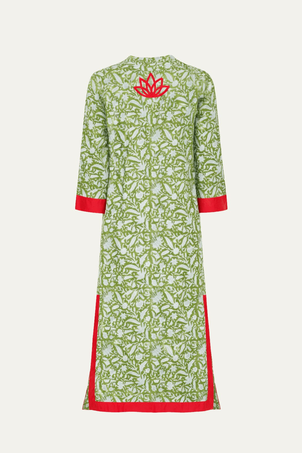 Blue Moon Maxi Green Leaf Dress