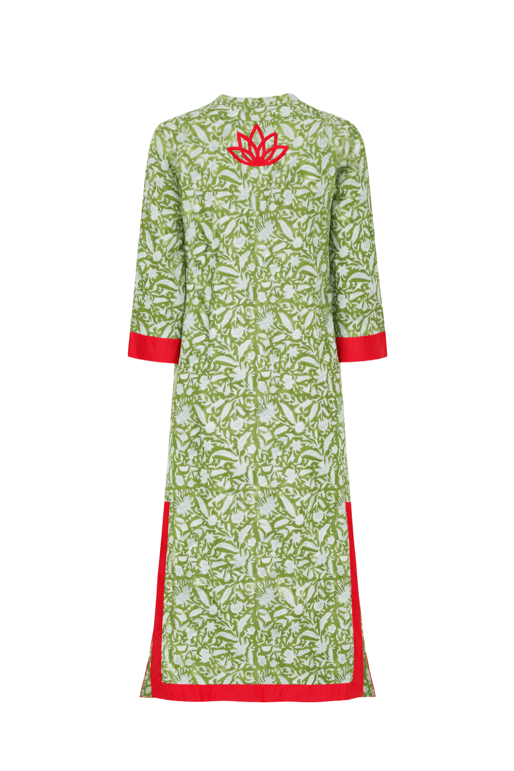 Blue Moon Maxi Green Leaf Dress