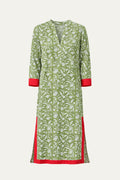 Blue Moon Maxi Green Leaf Dress
