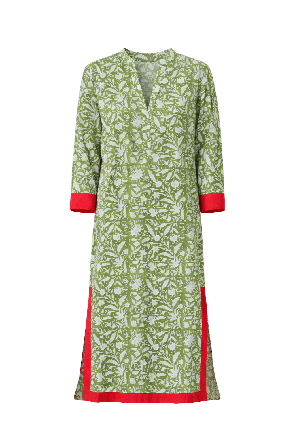 Blue Moon Maxi Green Leaf Dress