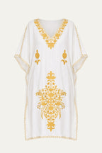 Kashmir Cotton Butterfly Kaftan Gold