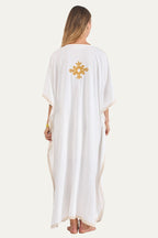 Kashmir Cotton Butterfly Kaftan Gold