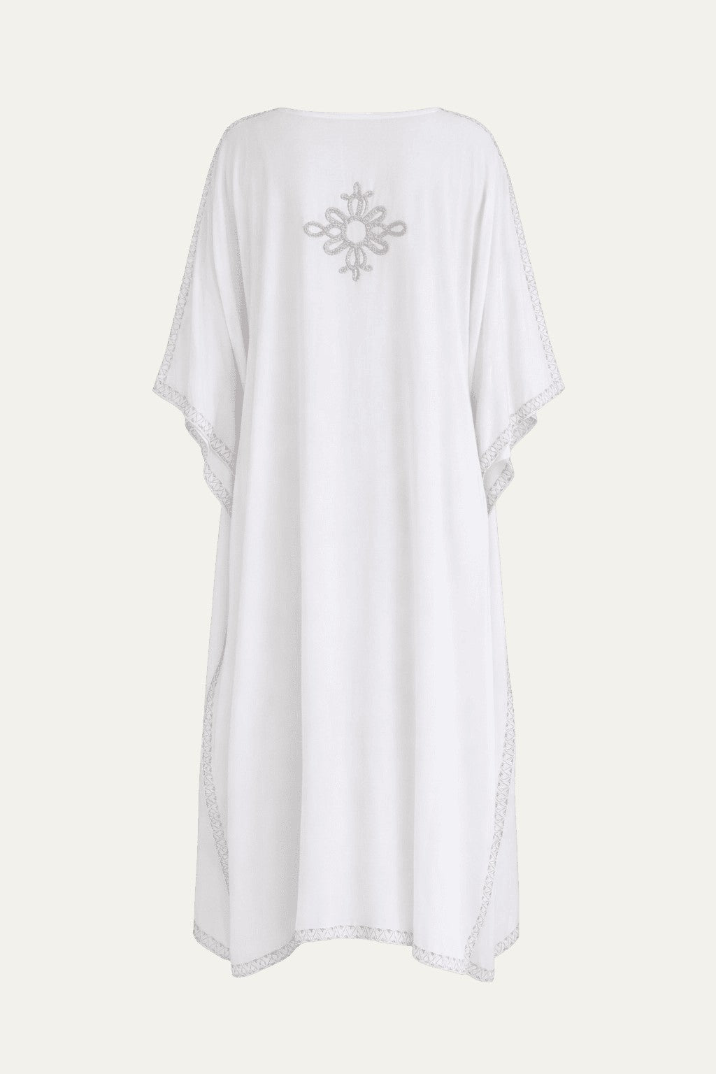 Kashmir Cotton Butterfly Kaftan Silver
