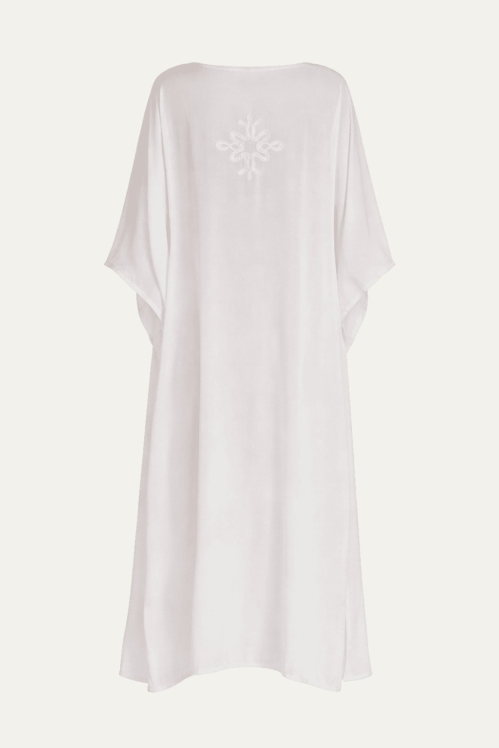Kashmir Cotton Butterfly Kaftan White