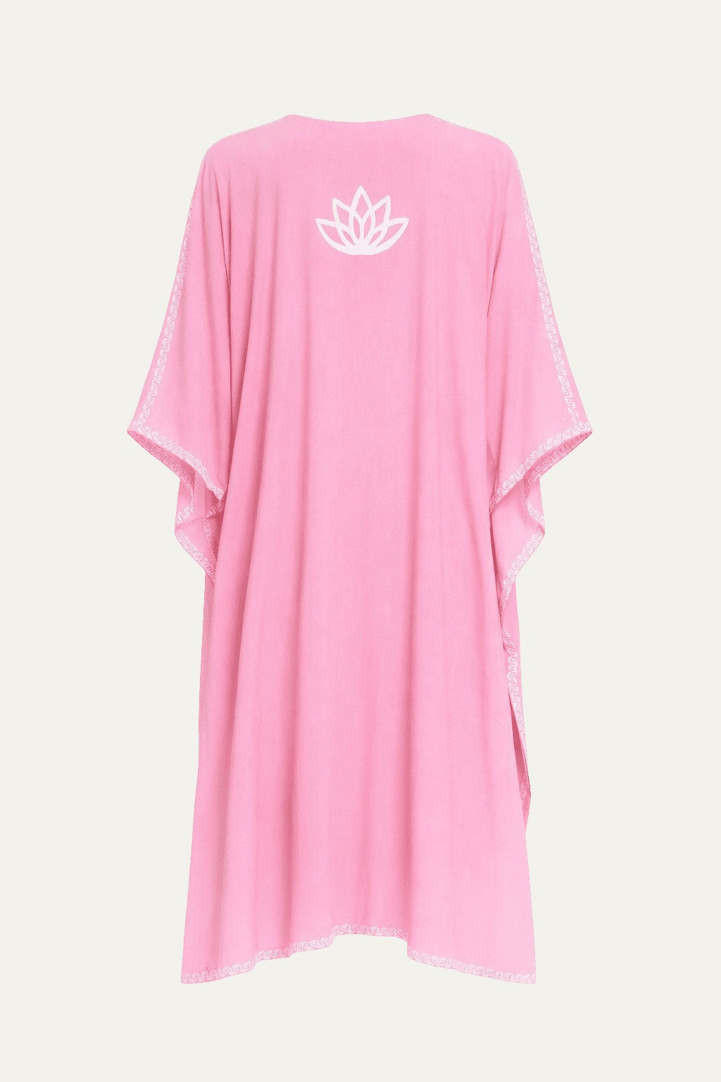 Kashmir Cotton Butterfly Pink Kaftan