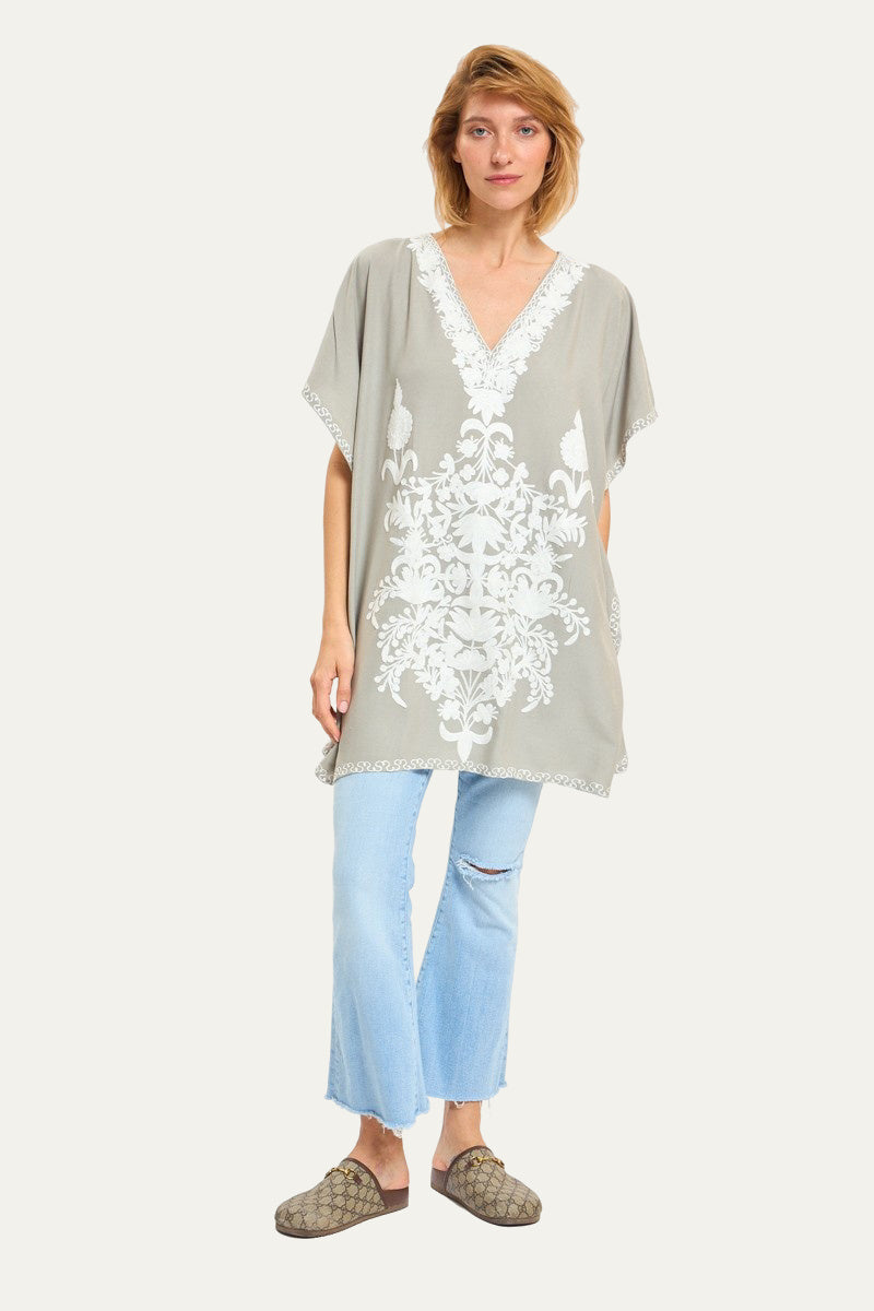 Kashmir Cotton Tunic Gray