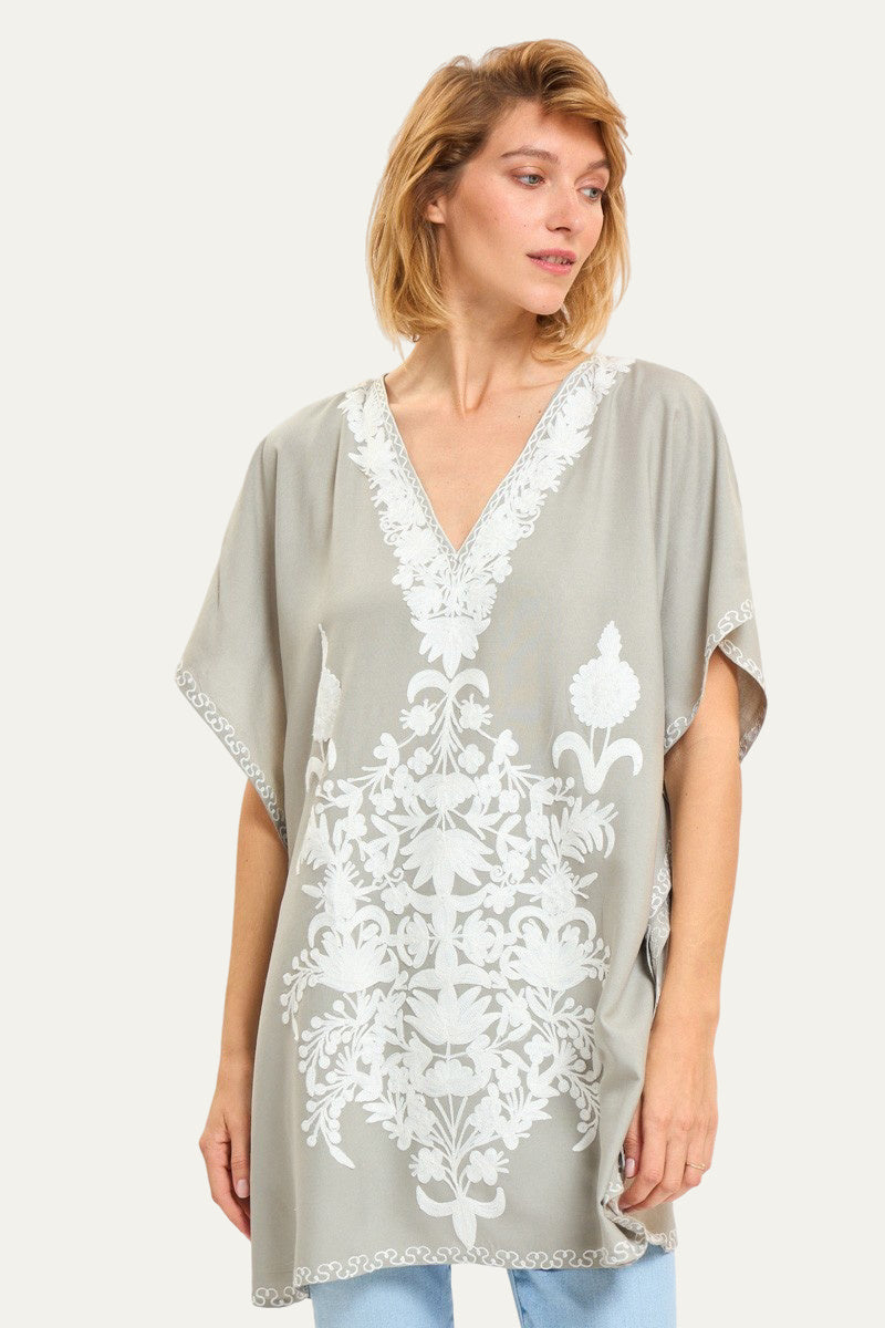 Kashmir Cotton Tunic Gray