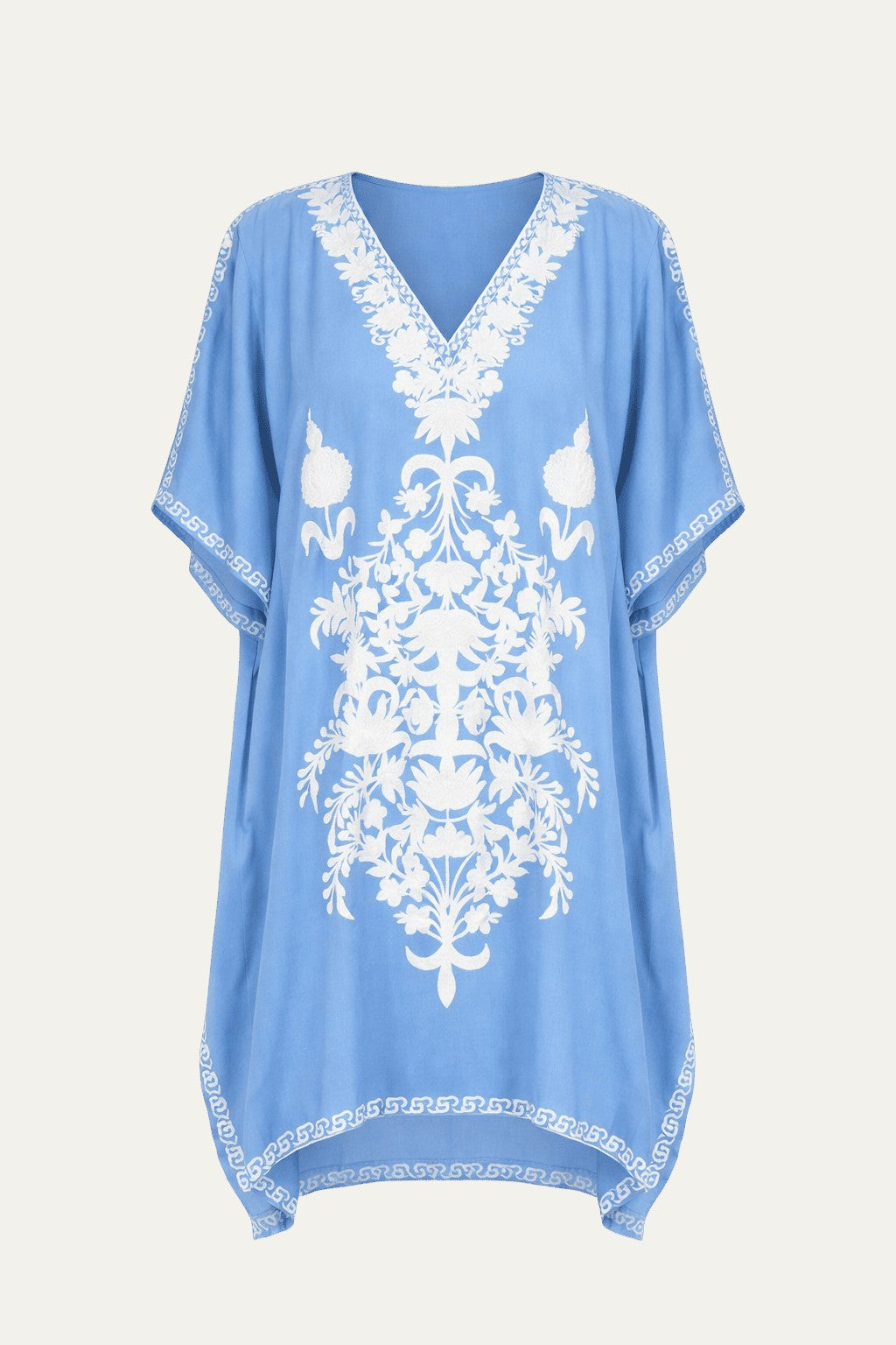 Kashmir Cotton Tunic Light Blue