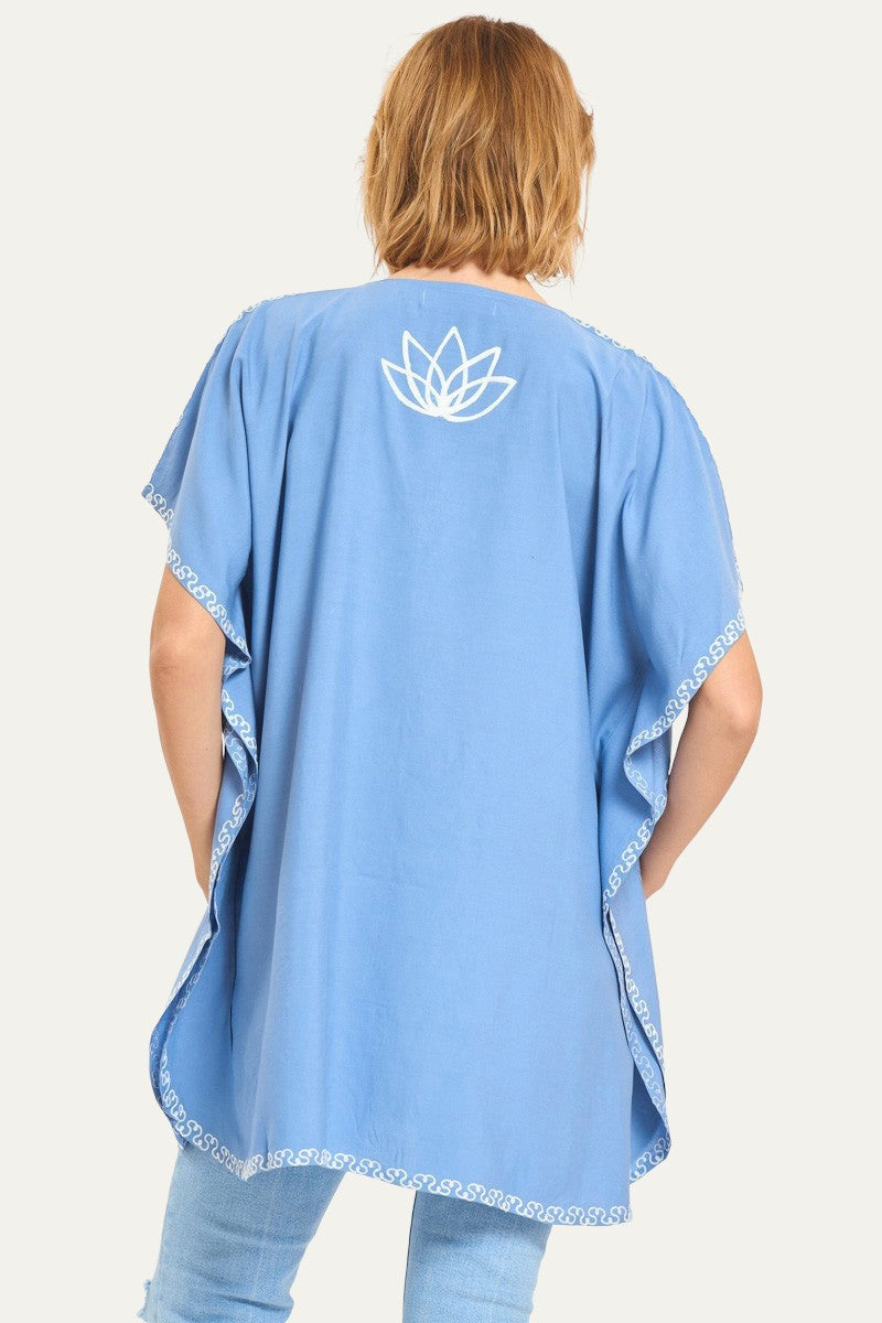 Kashmir Cotton Tunic Light Blue