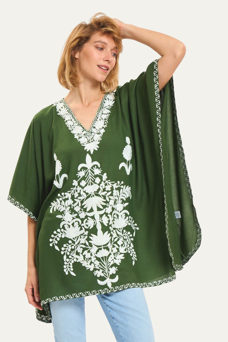 Kashmir Cotton Tunic Olive