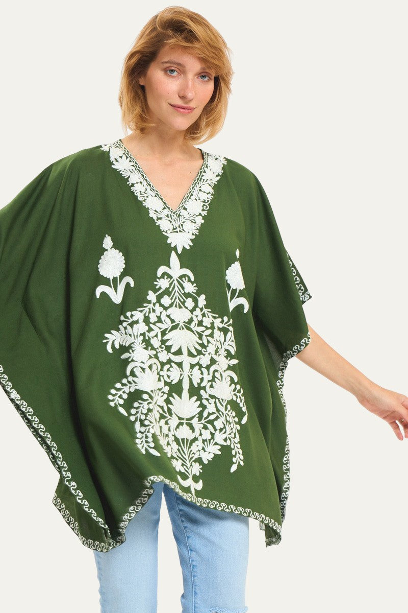 Kashmir Cotton Tunic Olive
