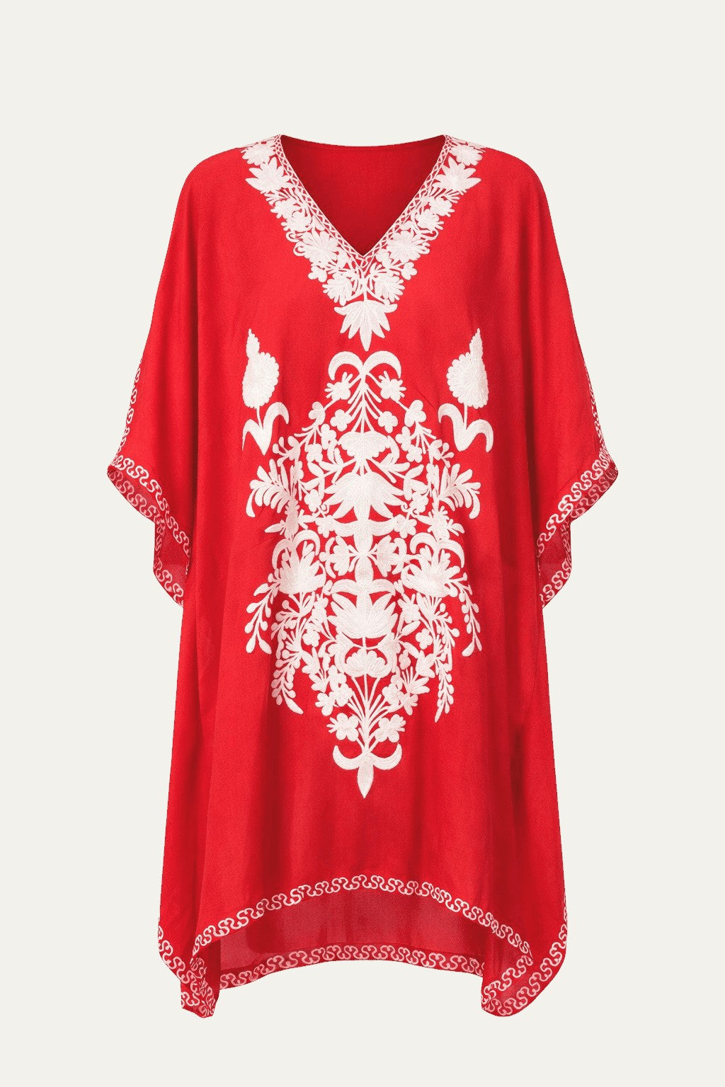 Kashmir Cotton Tunic Red