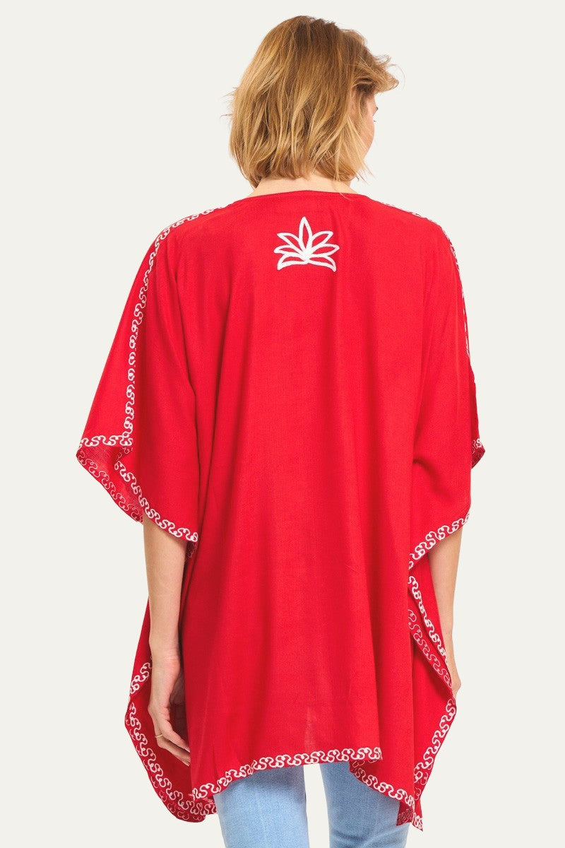 Kashmir Cotton Tunic Red