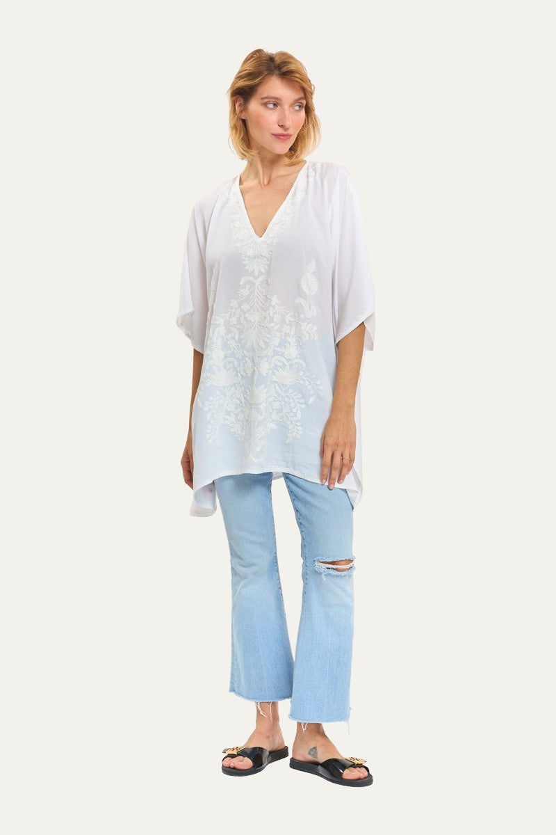 Kashmir Cotton Tunic White