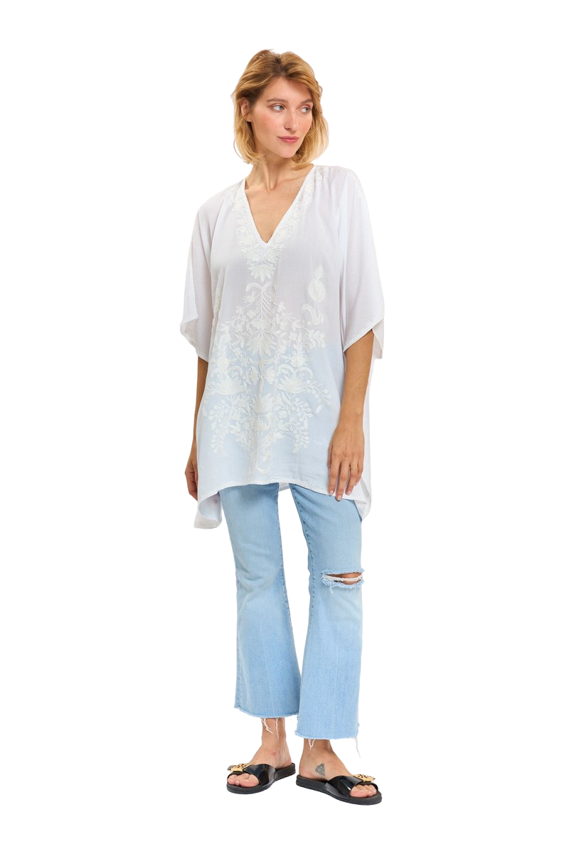 Kashmir Cotton Tunic White