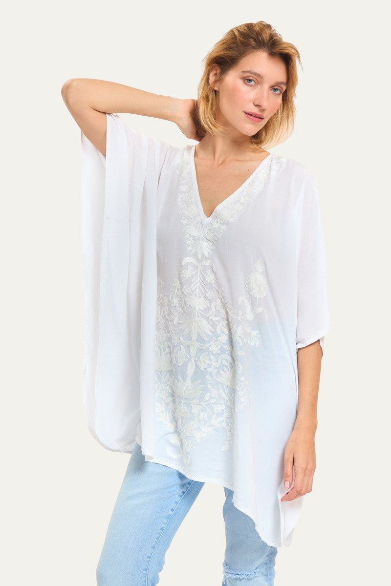 Kashmir Cotton Tunic White