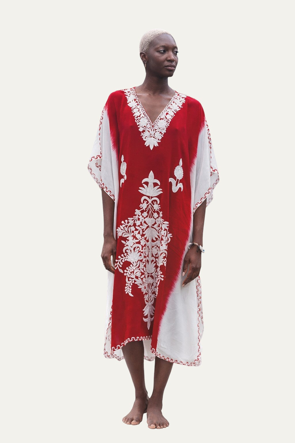 Kashmir Silk Butterfly Kaftan