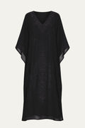 Kashmir Silk Butterfly Kaftan Black