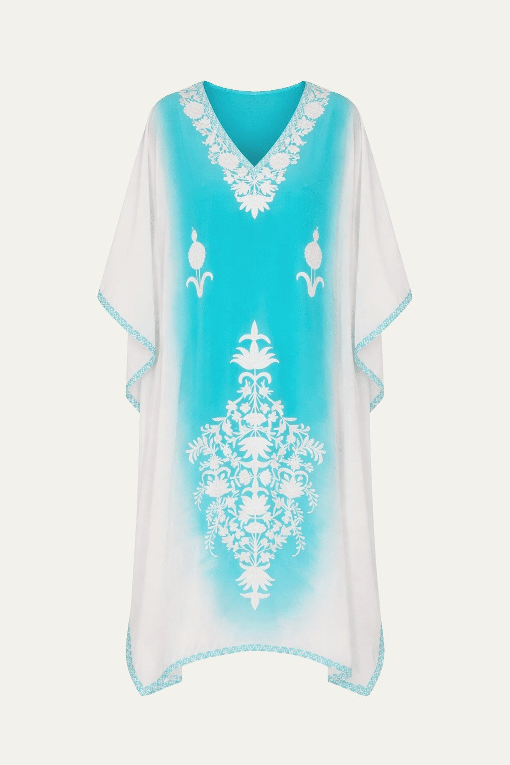 Kashmir Silk Butterfly Kaftan