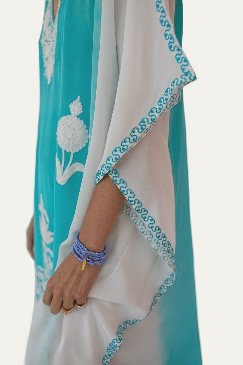 Kashmir Silk Butterfly Kaftan
