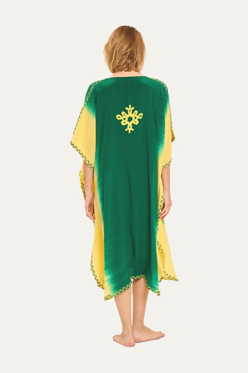 Kashmir Silk Butterfly Kaftan