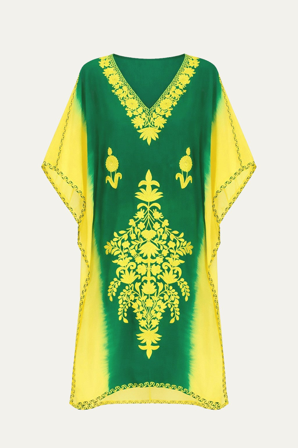 Kashmir Silk Butterfly Kaftan