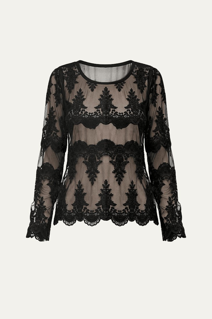 Lace Shirt Black