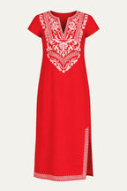 Moro Maxi Dress Red Kaftan
