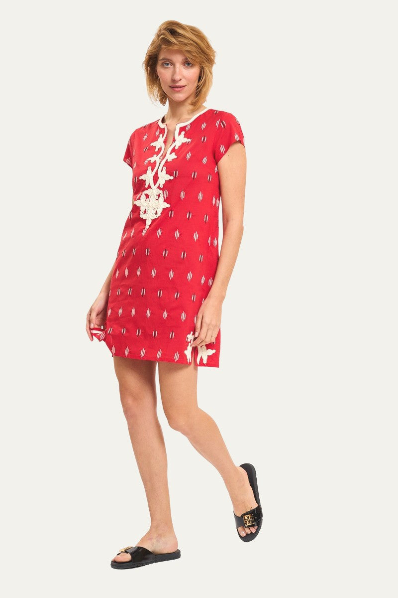 New York Mini Dress Boho Red