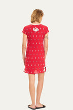 New York Mini Dress Boho Red
