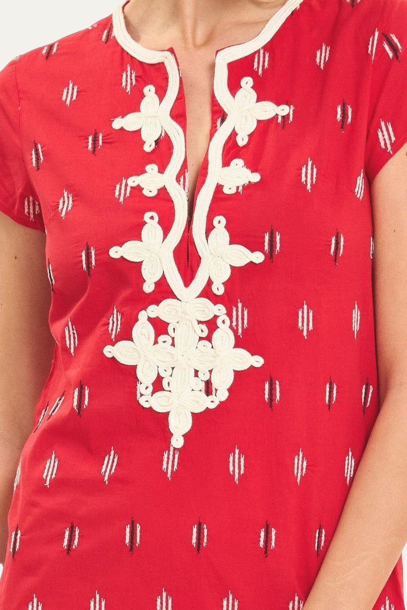 New York Mini Dress Boho Red