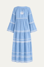 Pina Colada Maxi Dress Sky Blue