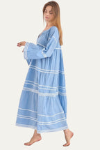 Pina Colada Maxi Dress Sky Blue
