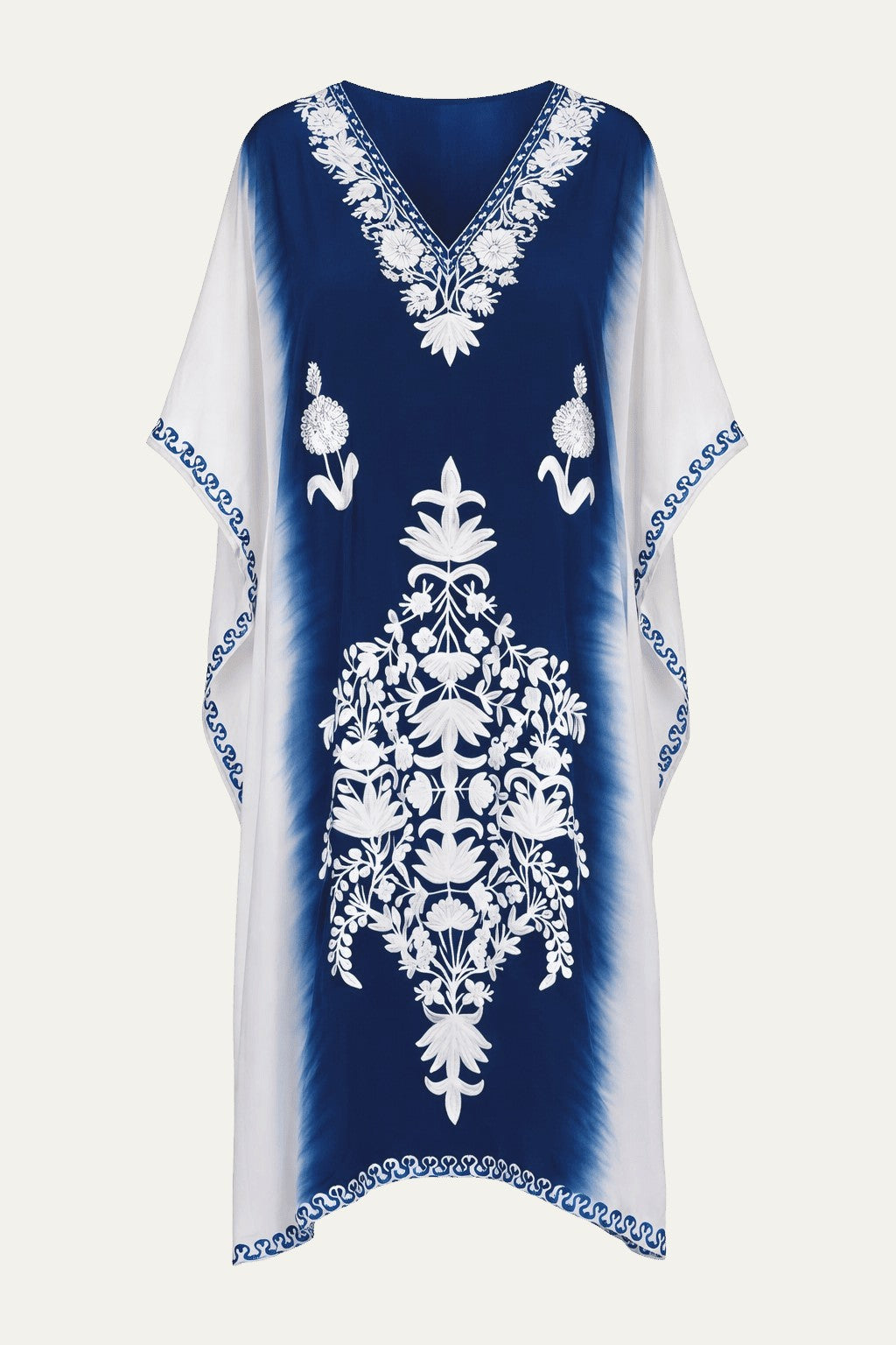 Queen Size Kashmir Silk Butterfly Kaftan