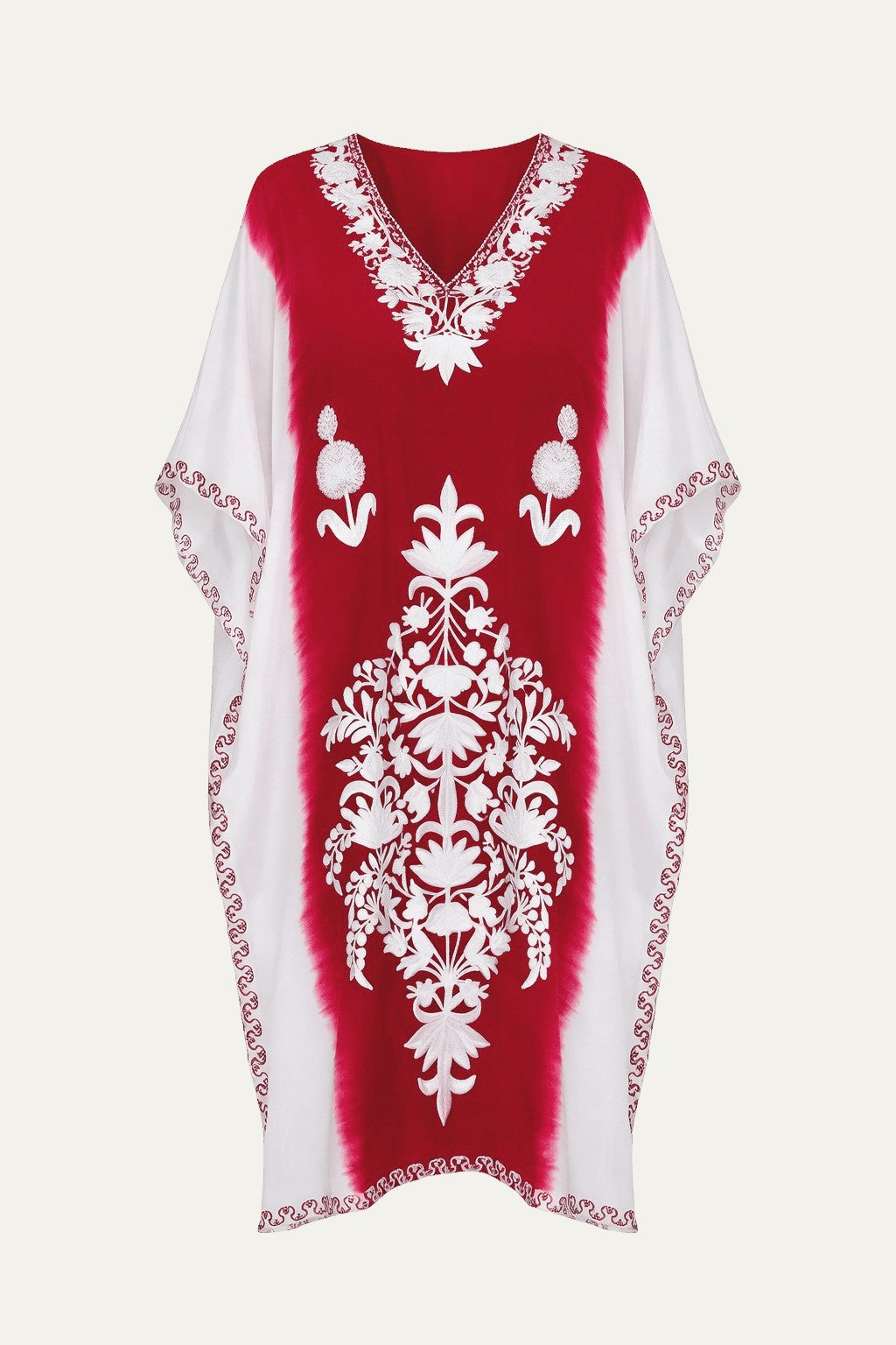 Queen Size Kashmir Silk Butterfly Kaftan