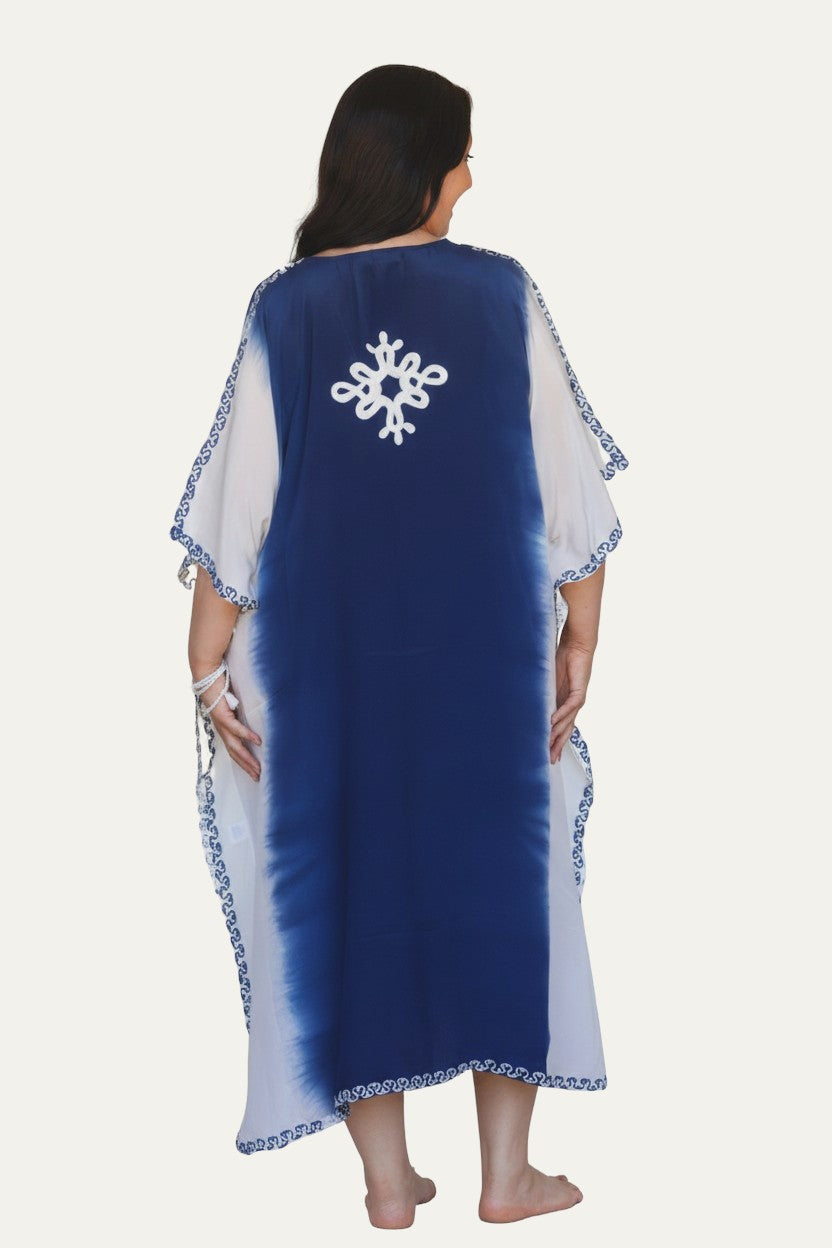 Queen Size Kashmir Silk Butterfly Kaftan