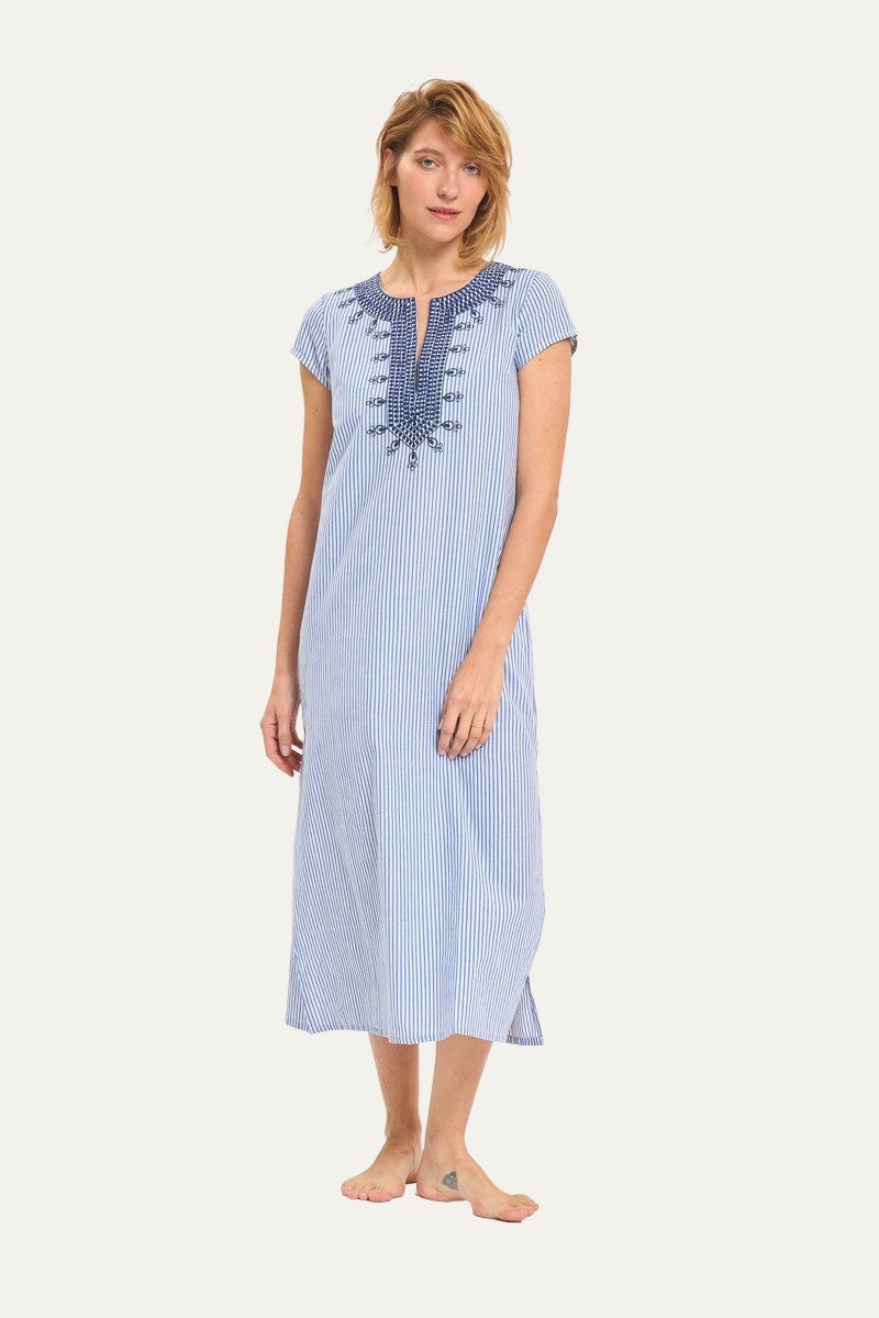 San Tropez Maxi Caftan Blue