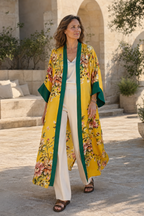 Long Satin Kimono Yellow