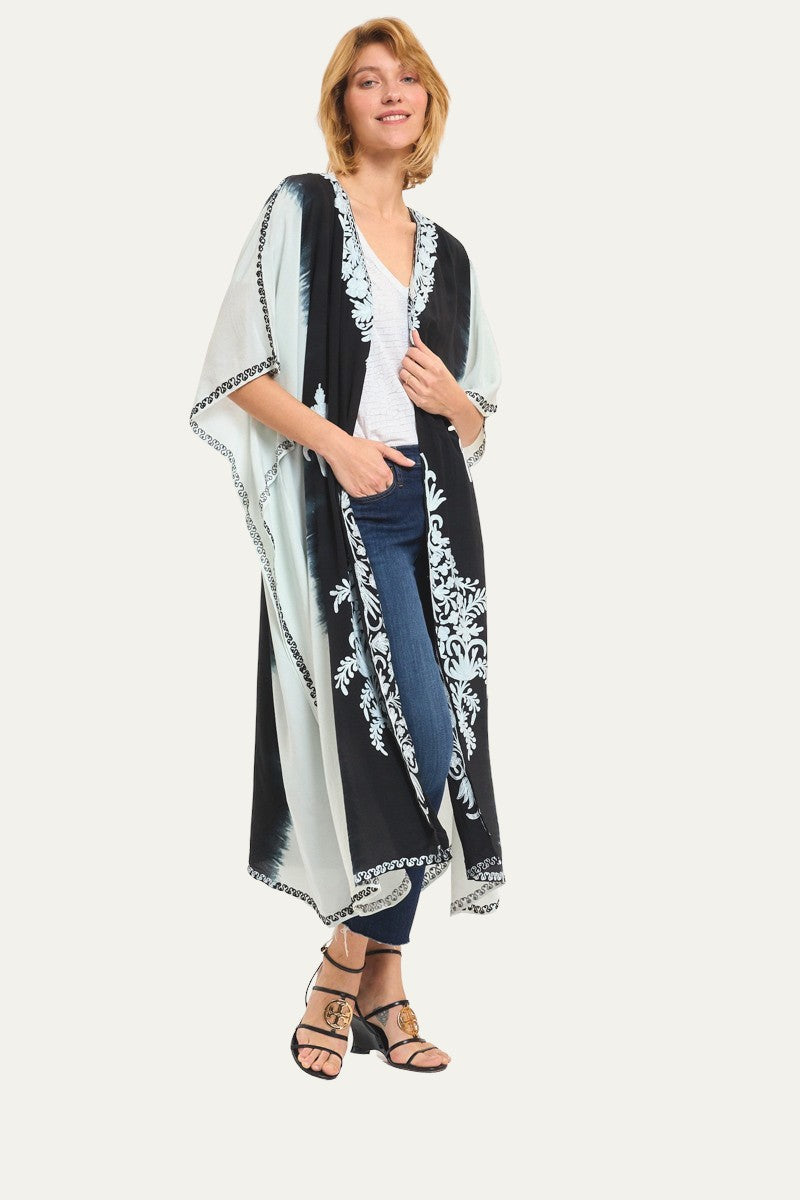 Silk Embroidery Kimono