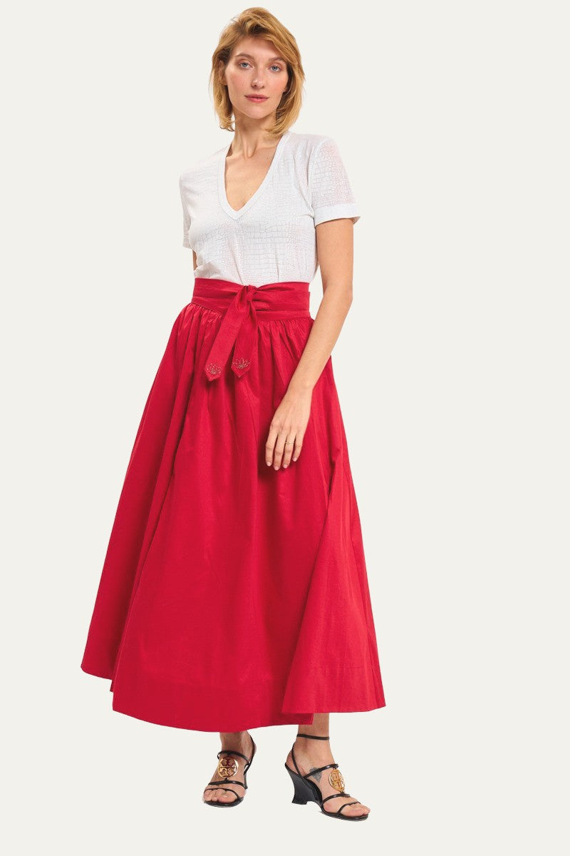 Taft Maxi Red Skirt