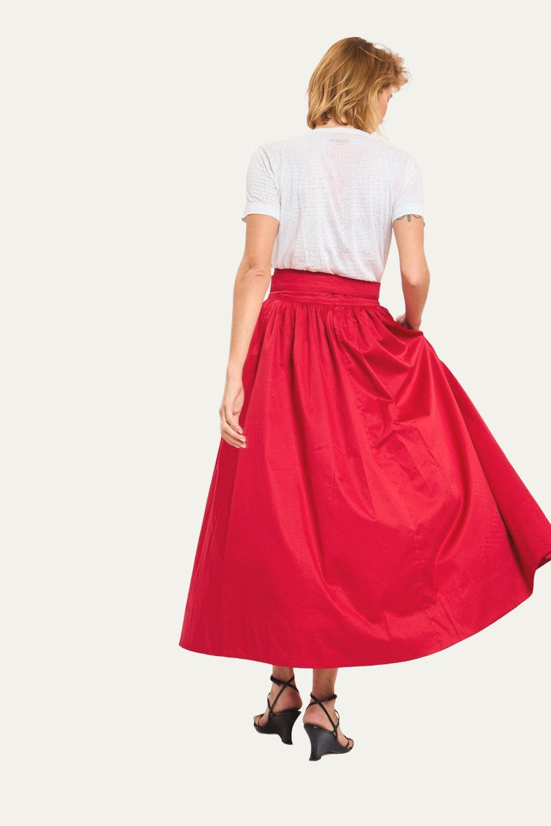 Taft Maxi Red Skirt